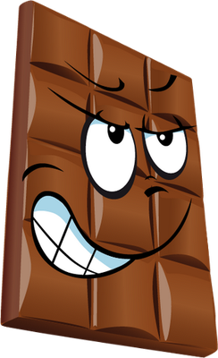 chocolat - gourmandise- alimentation - smiley émoticône émoji cartoon clipart illustration - artémotic