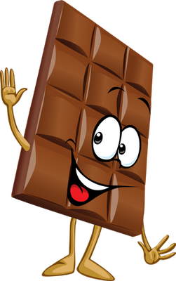 chocolat - gourmandise- alimentation - smiley émoticône émoji cartoon clipart illustration - artémotic