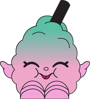barbe à papa - gourmandise- alimentation - smiley émoticône émoji cartoon clipart illustration - artémotic
