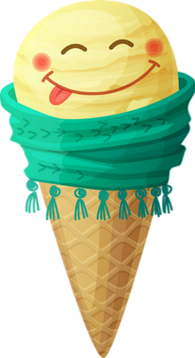 glace - gourmandise- alimentation - smiley émoticône émoji cartoon clipart illustration - artémotic