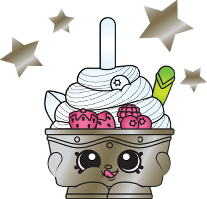 glace [Shopkins] - gourmandise- alimentation - smiley émoticône émoji cartoon clipart illustration - artémotic
