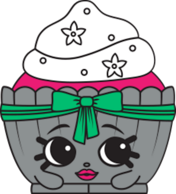 cupcake [Shopkins] - gourmandise- alimentation - smiley émoticône émoji cartoon clipart illustration - artémotic