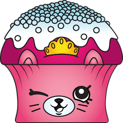 cupcake [Shopkins] - gourmandise- alimentation - smiley émoticône émoji cartoon clipart illustration - artémotic