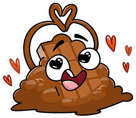 chocolat - gourmandise- alimentation - smiley émoticône émoji cartoon clipart illustration - artémotic