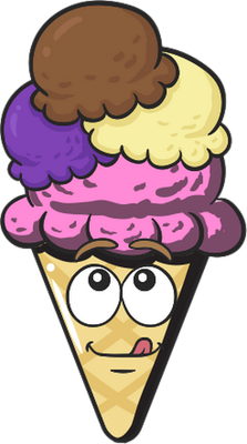 glace - gourmandise- alimentation - smiley émoticône émoji cartoon clipart illustration - artémotic