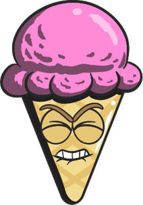 glace - gourmandise- alimentation - smiley émoticône émoji cartoon clipart illustration - artémotic
