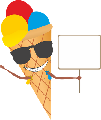glace - gourmandise- alimentation - smiley émoticône émoji cartoon clipart illustration - artémotic