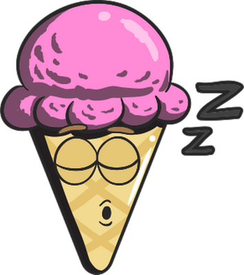 glace - gourmandise- alimentation - smiley émoticône émoji cartoon clipart illustration - artémotic