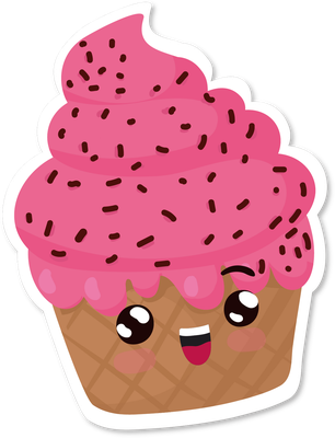 cupcake - gourmandise- alimentation - smiley émoticône émoji cartoon clipart illustration - artémotic