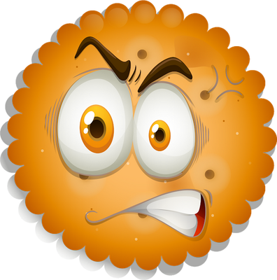 biscuit - gourmandise- alimentation - smiley émoticône émoji cartoon clipart illustration - artémotic