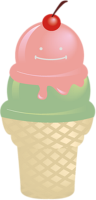 glace - gourmandise- alimentation - smiley émoticône émoji cartoon clipart illustration - artémotic