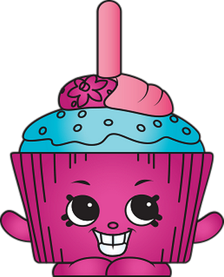 cupcake [Shopkins] - gourmandise- alimentation - smiley émoticône émoji cartoon clipart illustration - artémotic