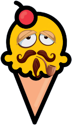 glace - gourmandise- alimentation - smiley émoticône émoji cartoon clipart illustration - artémotic