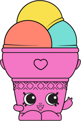 glace [Shopkins] - gourmandise- alimentation - smiley émoticône émoji cartoon clipart illustration - artémotic