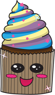 cupcake - gourmandise- alimentation - smiley émoticône émoji cartoon clipart illustration - artémotic