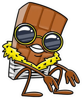 chocolat - gourmandise- alimentation - smiley émoticône émoji cartoon clipart illustration - artémotic