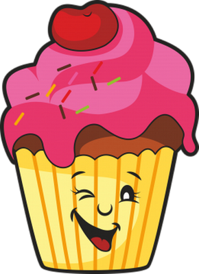 cupcake - gourmandise- alimentation - smiley émoticône émoji cartoon clipart illustration - artémotic