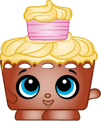 cupcake [Shopkins] - gourmandise- alimentation - smiley émoticône émoji cartoon clipart illustration - artémotic