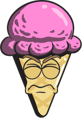 glace - gourmandise- alimentation - smiley émoticône émoji cartoon clipart illustration - artémotic