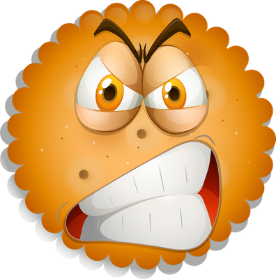 biscuit - gourmandise- alimentation - smiley émoticône émoji cartoon clipart illustration - artémotic