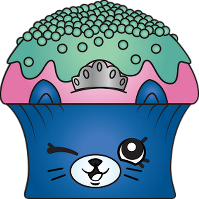 cupcake [Shopkins] - gourmandise- alimentation - smiley émoticône émoji cartoon clipart illustration - artémotic