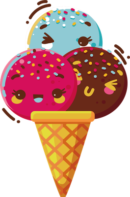 glace - gourmandise- alimentation - smiley émoticône émoji cartoon clipart illustration - artémotic