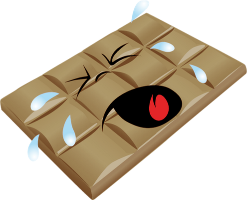 chocolat - gourmandise- alimentation - smiley émoticône émoji cartoon clipart illustration - artémotic