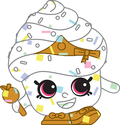 cupcake [Shopkins] - gourmandise- alimentation - smiley émoticône émoji cartoon clipart illustration - artémotic