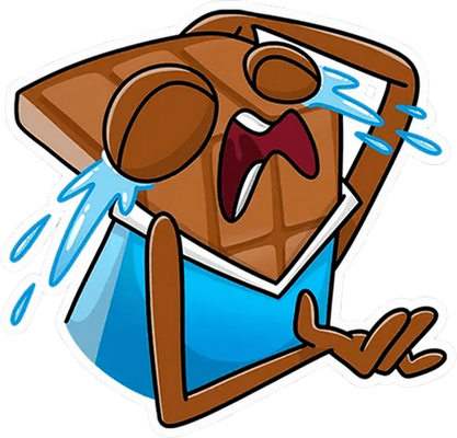 chocolat - gourmandise- alimentation - smiley émoticône émoji cartoon clipart illustration - artémotic