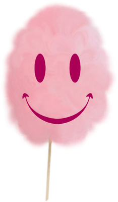 barbe à papa - gourmandise- alimentation - smiley émoticône émoji cartoon clipart illustration - artémotic