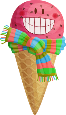 glace - gourmandise- alimentation - smiley émoticône émoji cartoon clipart illustration - artémotic