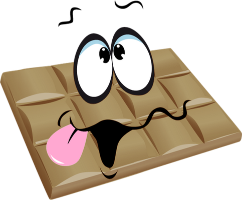 chocolat - gourmandise- alimentation - smiley émoticône émoji cartoon clipart illustration - artémotic