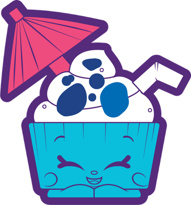 cupcake [Shopkins] - gourmandise- alimentation - smiley émoticône émoji cartoon clipart illustration - artémotic