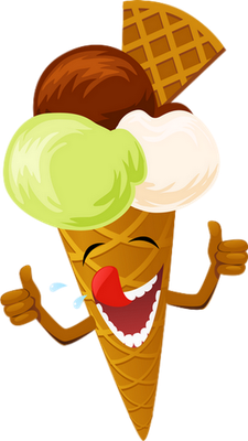 glace - gourmandise- alimentation - smiley émoticône émoji cartoon clipart illustration - artémotic