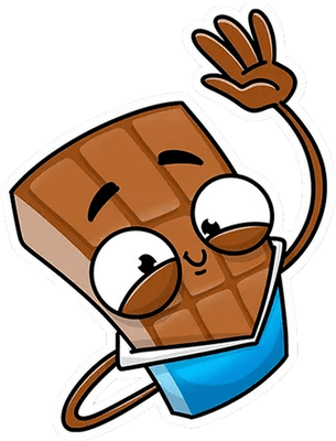 chocolat - gourmandise- alimentation - smiley émoticône émoji cartoon clipart illustration - artémotic