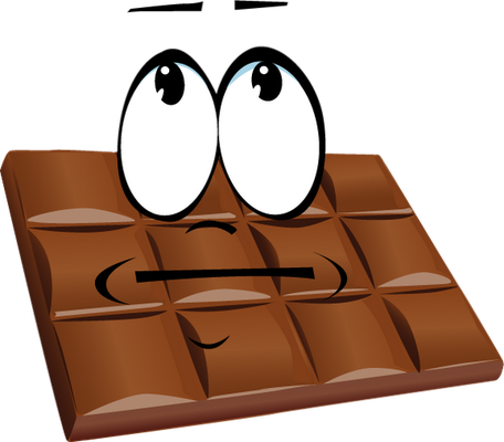 chocolat - gourmandise- alimentation - smiley émoticône émoji cartoon clipart illustration - artémotic
