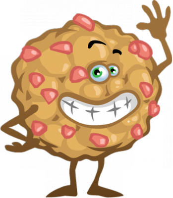 cookie - gourmandise- alimentation - smiley émoticône émoji cartoon clipart illustration - artémotic