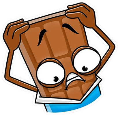 chocolat - gourmandise- alimentation - smiley émoticône émoji cartoon clipart illustration - artémotic