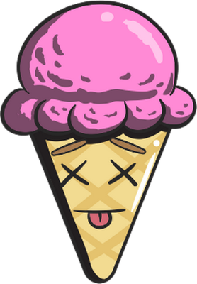 glace - gourmandise- alimentation - smiley émoticône émoji cartoon clipart illustration - artémotic