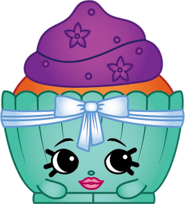 cupcake [Shopkins] - gourmandise- alimentation - smiley émoticône émoji cartoon clipart illustration - artémotic