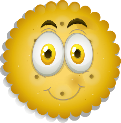 biscuit - gourmandise- alimentation - smiley émoticône émoji cartoon clipart illustration - artémotic