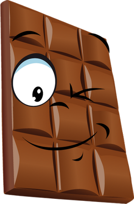 chocolat - gourmandise- alimentation - smiley émoticône émoji cartoon clipart illustration - artémotic