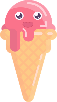 glace - gourmandise- alimentation - smiley émoticône émoji cartoon clipart illustration - artémotic