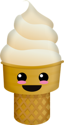 glace - gourmandise- alimentation - smiley émoticône émoji cartoon clipart illustration - artémotic