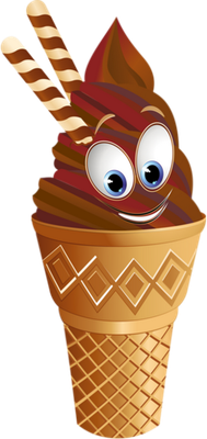 glace - gourmandise- alimentation - smiley émoticône émoji cartoon clipart illustration - artémotic