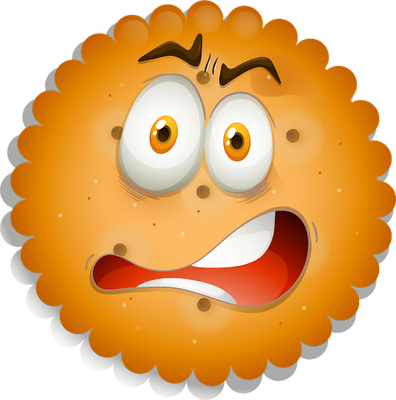 biscuit - gourmandise- alimentation - smiley émoticône émoji cartoon clipart illustration - artémotic