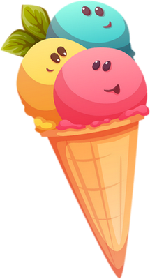 glace - gourmandise- alimentation - smiley émoticône émoji cartoon clipart illustration - artémotic