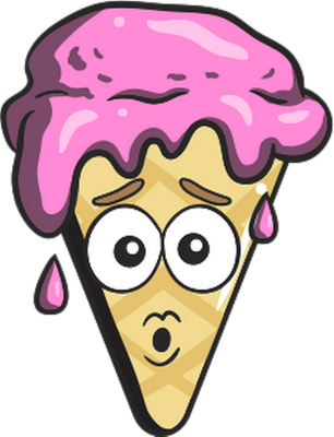 glace - gourmandise- alimentation - smiley émoticône émoji cartoon clipart illustration - artémotic