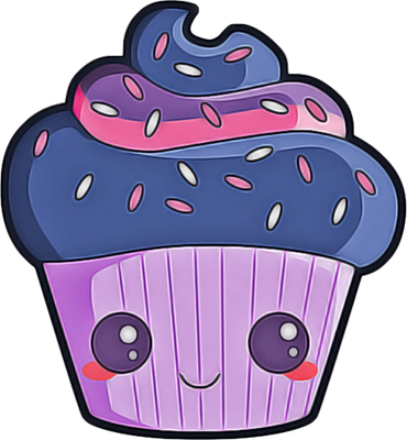 cupcake - gourmandise- alimentation - smiley émoticône émoji cartoon clipart illustration - artémotic