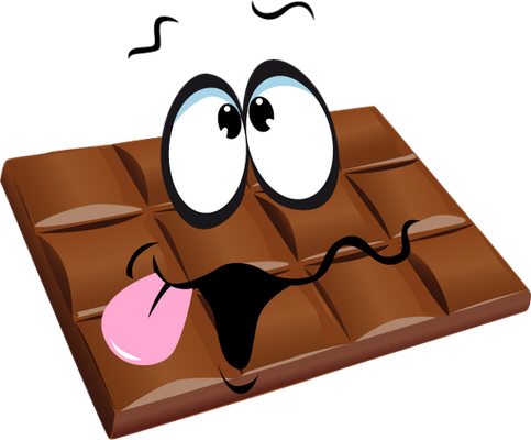 chocolat - gourmandise- alimentation - smiley émoticône émoji cartoon clipart illustration - artémotic